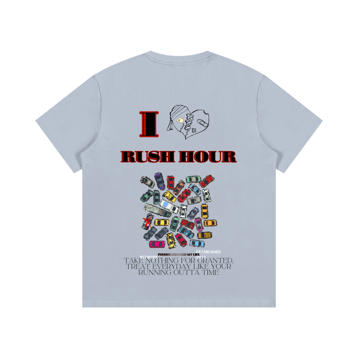 ALWAYS DUMPIN AD - RUSH HOUR Essentials T-Shirt Sky Blue XS