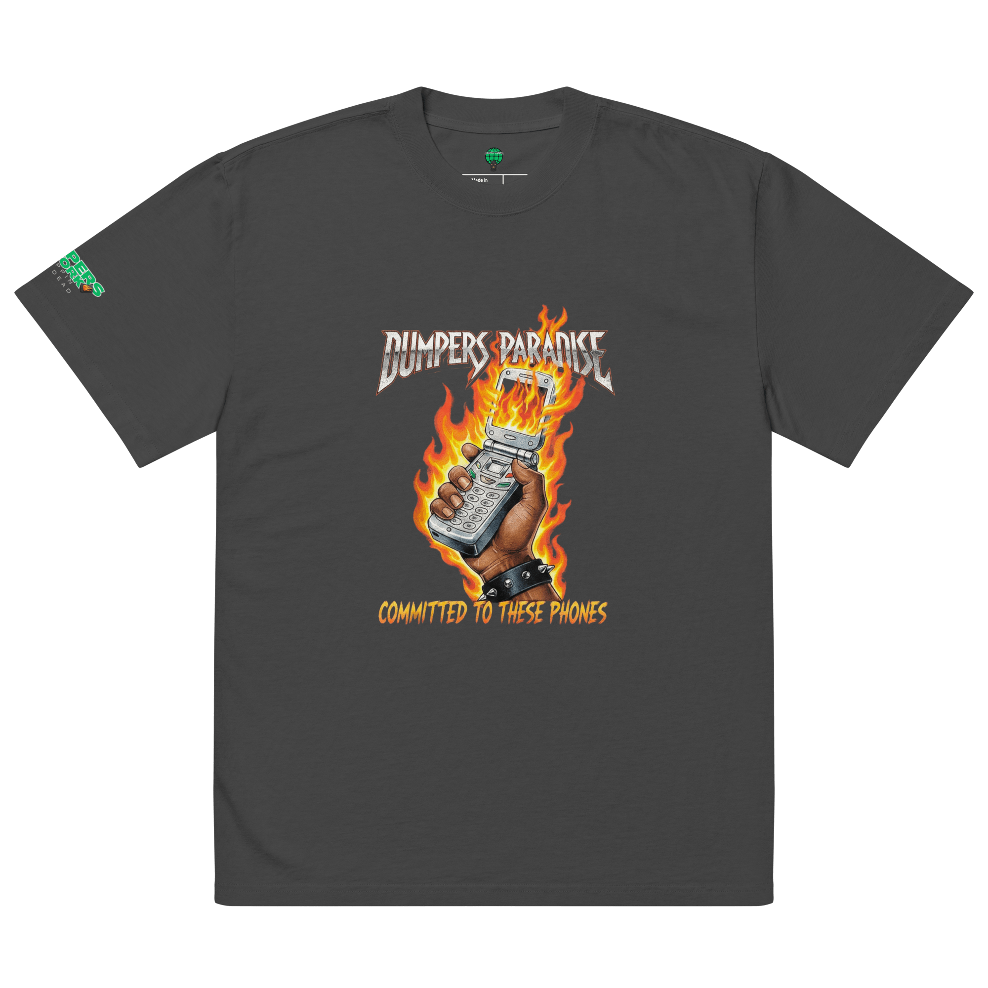 ALWAYS DUMPIN Oversized DUMPERS PARADISE "Committed" Heavyweight Tee - Vintage Faded DUMPER NETWORK / DUMPERS PARADISE S